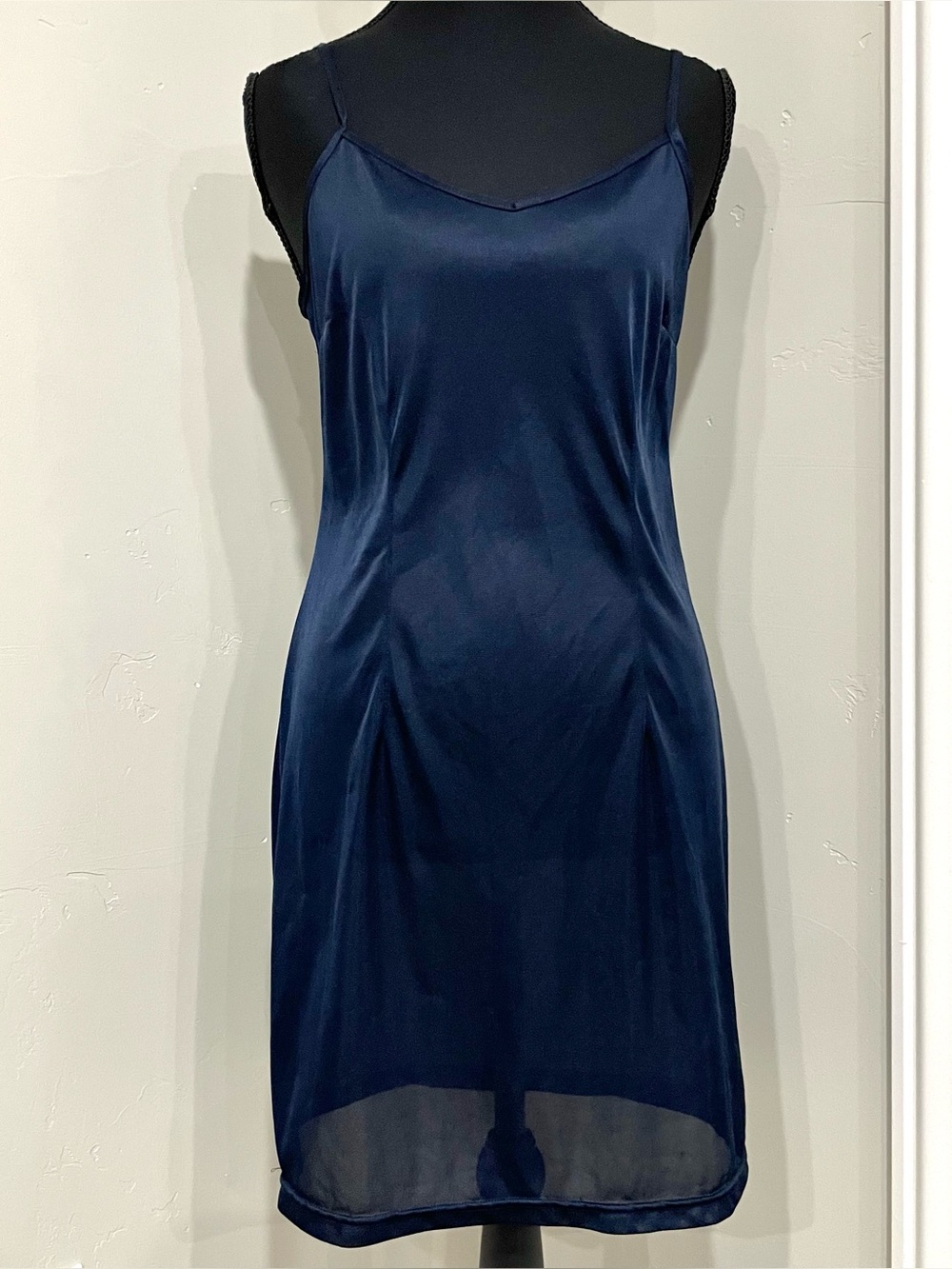 Gorgeous navy blue sheer mesh slip dress Size small